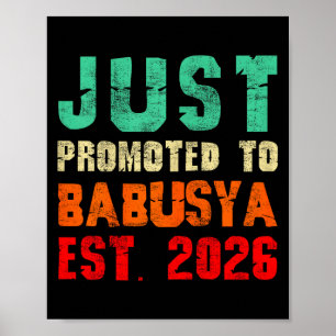 Promoted to babusya est 2026 vintage grandma 26 Pr Poster