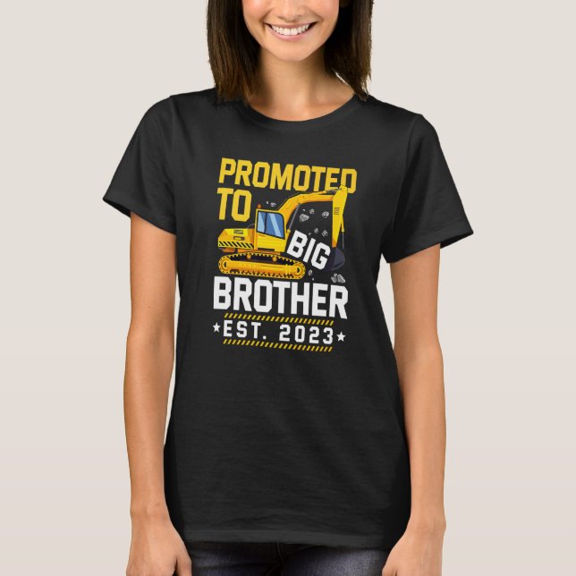 Promoted to Big Bro 2023 Leveled up to Big Brother T-Shirt (Front)