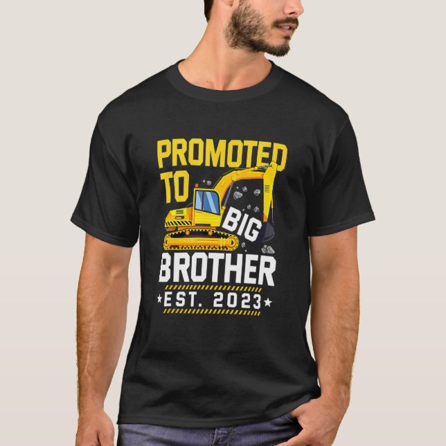 Promoted to Big Bro 2023 Leveled up to Big Brother T-Shirt (Front)
