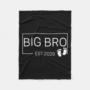 Promoted To Big Bro Est 2026 New Brother Baby Anno Fleece Blanket