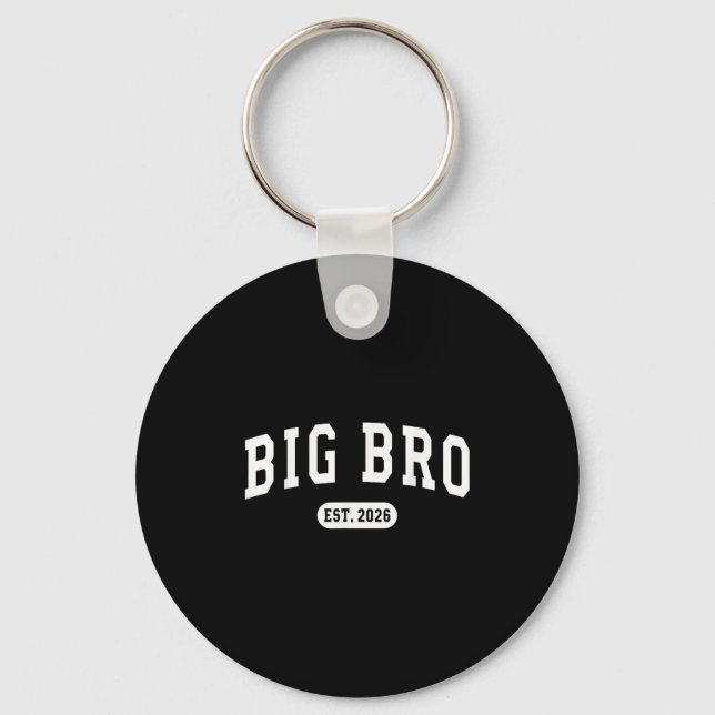 Promoted To Big Bro Est 2026 New Brother Baby Anno Key Ring (Front)