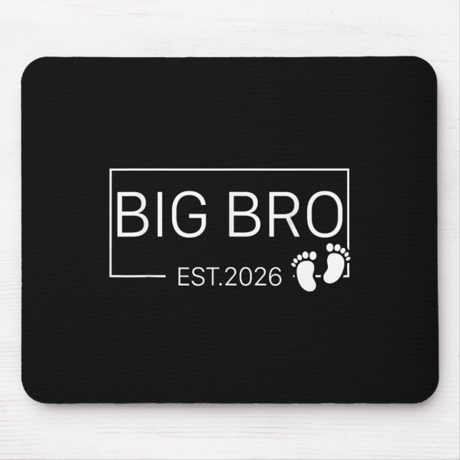 Promoted To Big Bro Est 2026 New Brother Baby Anno Mouse Pad (Front)
