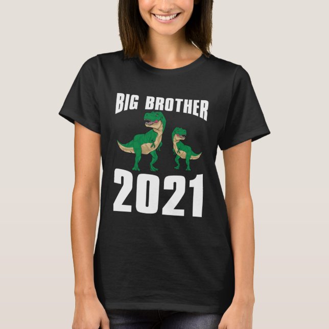 Promoted To Big Brother 2021 Kids Boys Siblings To T-Shirt (Front)
