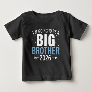 Promoted to Big Brother 2026 Dinosaur T-Rex Boys Baby T-Shirt