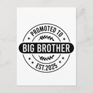 Promoted to Big Brother 2026 Dinosaur T-Rex Boys Holiday Postcard