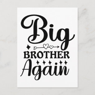 Promoted to Big Brother 2026 Dinosaur T-Rex Boys Holiday Postcard