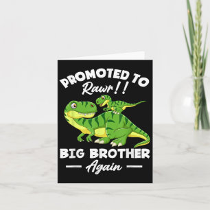 Promoted To Big Brother Again Dinosaur Lover Gift  Card