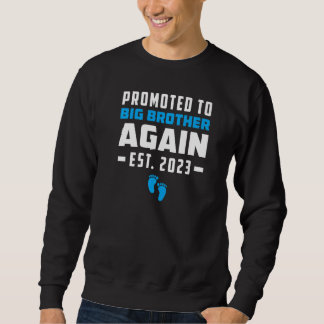 Promoted to Big Brother Again Pregnancy Announceme Sweatshirt