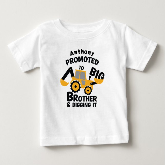 Promoted to Big Brother Baby Fine Jersey T-Shirt (Front)