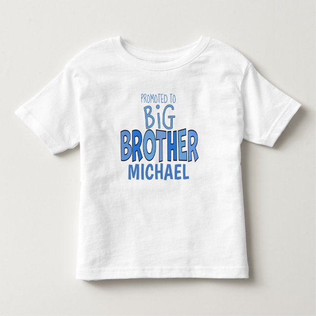 Promoted to Big Brother Boy Cute Modern Toddler T-Shirt (Front)