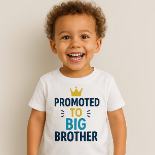 Promoted to Big Brother Cute Sibling Announcement Baby T-Shirt