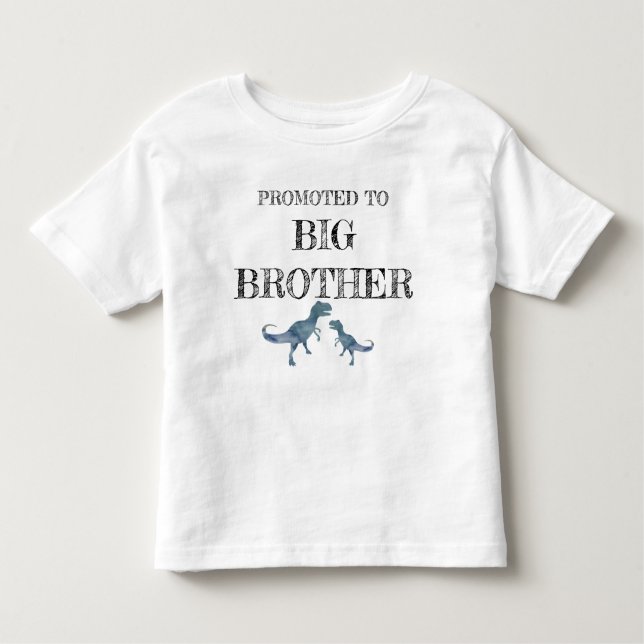 Promoted to Big Brother Dinosaur Trex T-shirt (Front)
