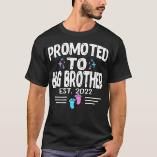 Promoted To Big Brother Est 2022 Gender Reveal Pin T-Shirt