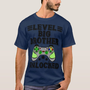Promoted To Big Brother Level Unlocked Bro Gaming T-Shirt