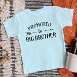 Promoted to Big Brother Matching Sibling<br><div class="desc">Custom printed apparel personalised with "Promoted to Big Brother" graphic in trendy modern fonts with a boho arrow design. Perfect for a pregnancy announcement photo or a gift for older siblings when new baby arrives! Use the design tools to edit the colours or add your own text and photos to...</div>