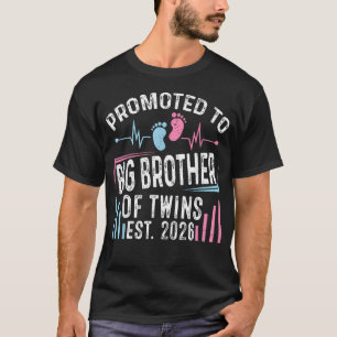 Promoted To Big Brother Of Twins Est 2026 Baby T-Shirt