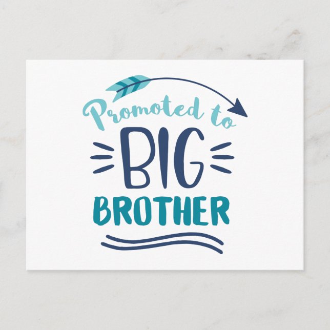 Promoted To Big Brother Postcard (Front)