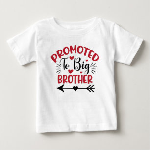 Promoted to Big Brother Toddler - Boys Dinosaur  Baby T-Shirt