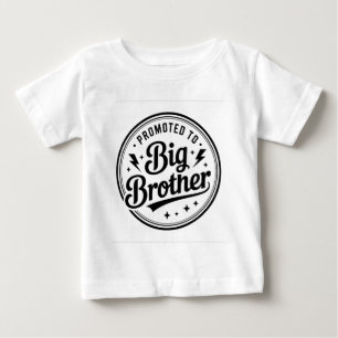 Promoted to Big Brother Toddler - Boys Dinosaur  Baby T-Shirt