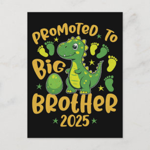 Promoted to Big Brother Toddler - Boys Dinosaur Postcard