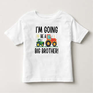 Promoted to Big Brother Tractor, Cute Farm  Toddler T-Shirt