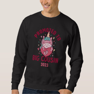 Promoted to Big Cousin 2023 Unicorn Hearts Niece   Sweatshirt