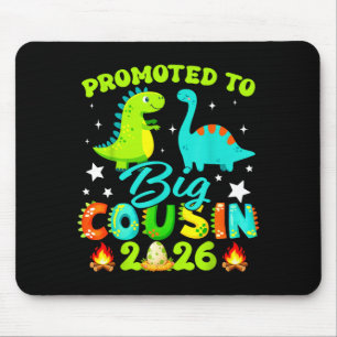 Promoted to Big Cousin 2026 with Dinosaur New Baby Mouse Pad