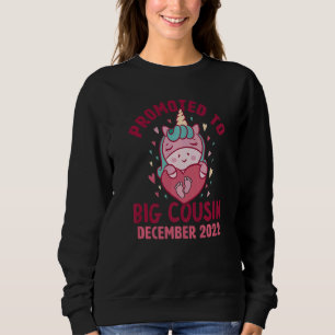 Promoted to Big Cousin December 2022 Unicorn Heart Sweatshirt