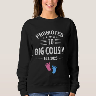 Promoted to Big Cousin Est. 2025 Gender Reveal Pin Sweatshirt