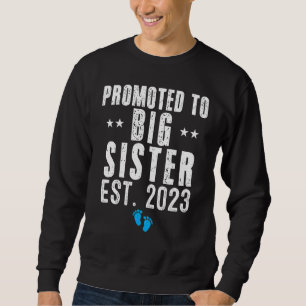 Promoted To Big Sis 2023 It's A Boy Pregnancy Anno Sweatshirt