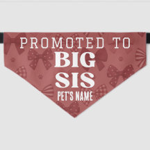 Promoted to Big Sis Personalised blue with bowties