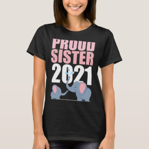 Promoted To Big Sister 2021 Toddler Girl Elephant T-Shirt