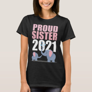 Promoted To Big Sister 2021 Toddler Girl Elephant T-Shirt