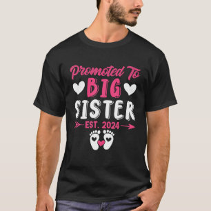 Promoted To Big Sister 2024 Pregnancy Announcement T-Shirt