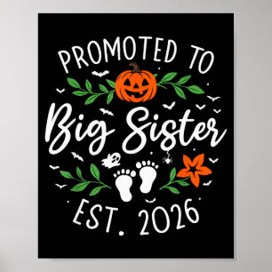 Promoted To Big Sister 2026 Pregnancy Announcement Poster