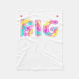 Promoted to Big Sister 2026 Tie Dye Girl Kids New Fleece Blanket