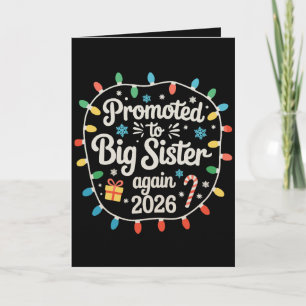 Promoted To Big Sister Again Christmas Lights 2026 Card