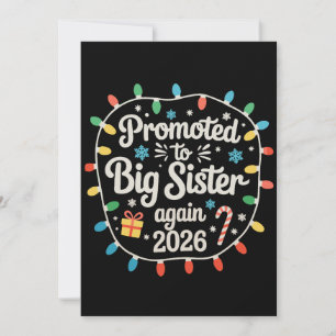 Promoted To Big Sister Again Christmas Lights 2026 Invitation