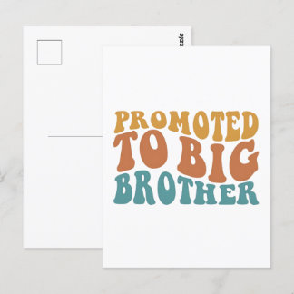 Promoted to big sister, big brother shirt, postcard