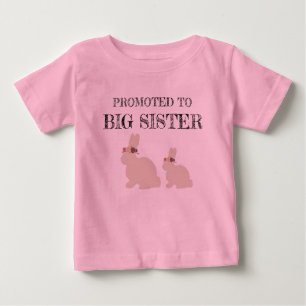 Promoted to Big Sister Bunny Flowers T-shirt