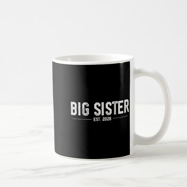 Promoted To Big Sister Est. 2026 Soon To Be Sister Coffee Mug (Right)