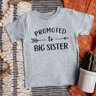 Promoted to Big Sister New Baby Announcement Baby T-Shirt