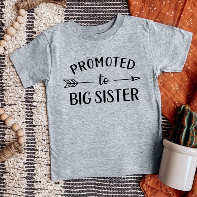 Promoted to Big Sister New Baby Announcement Baby T-Shirt (Creator Uploaded)