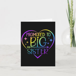 Promoted To Big Sister - New Baby Birth Announceme Card