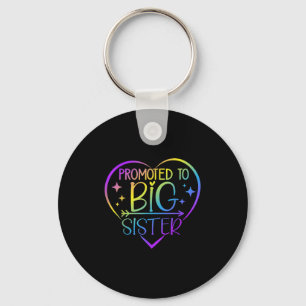 Promoted To Big Sister - New Baby Birth Announceme Key Ring