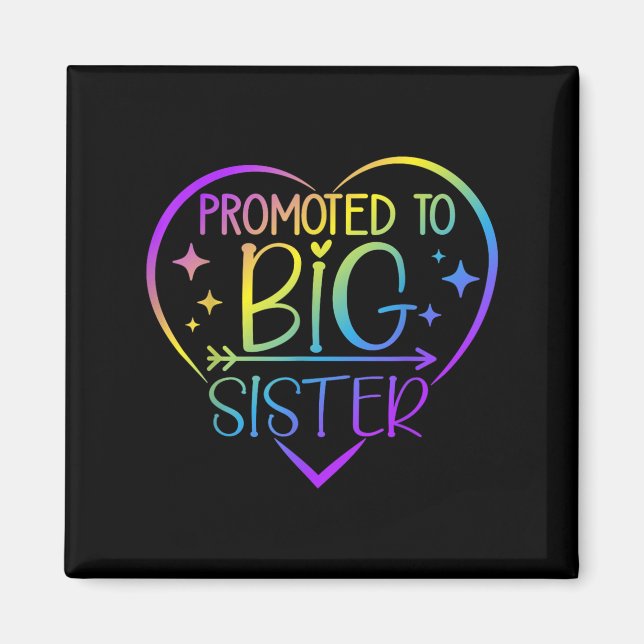 Promoted To Big Sister - New Baby Birth Announceme Magnet (Front)