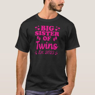 Promoted to Big Sister of Twins 2023 Pregnancy Ann T-Shirt