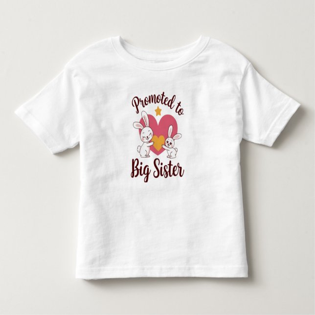 promoted to big sister toddler T-Shirt (Front)