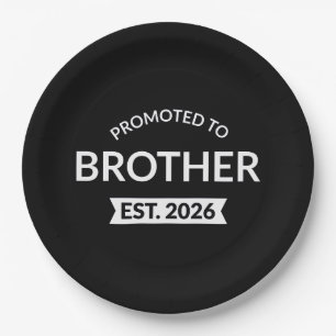 Promoted To Brother Est. 2026 II Paper Plate