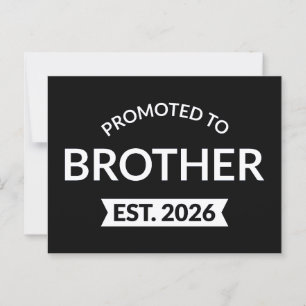 Promoted To Brother Est. 2026 II Postcard